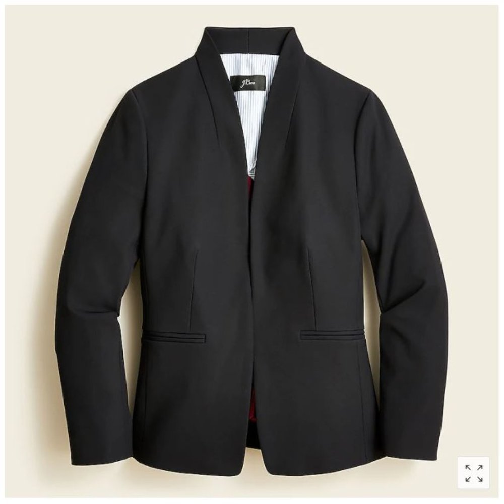NWT J. Crew Going Out Blazer Stretch Twill Black